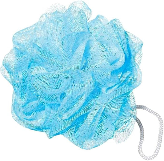 Baul Service and Supply -Loofah Bath & Shower Sponge- Back & Body Soft Mesh Exfoliating Scrubber Used for All Skin Types [Unisex Adults/Unisex Kids] (Blue)