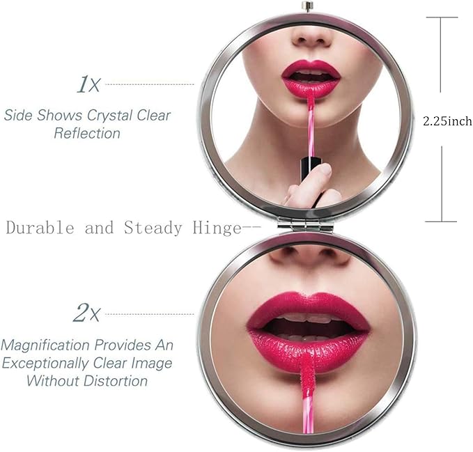 2009 14th Birthday Gifts for Girl Daughter Classmate Friend Stainless Steel Rose Gold Compact Pocket Travel Makeup Mirror 14 Years Old Inspiration Gift Behind You All Your Mermories with Gift Box