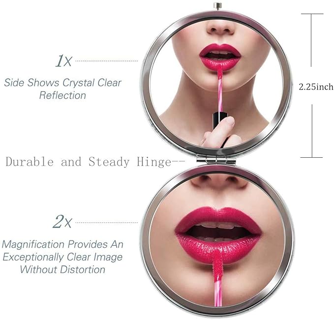 Maid of Honor Champagne Compact Pocket Makeup Mirror with Rose Gold Knot Bracelet and Gift Box for Wedding Proposal Gift