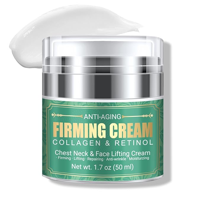 Anti Aging Firming Neck Cream, 5-IN-1 Face Tighten and Lift Neck Cream, Anti Wrinkle Neck Retinol & Collagen Cream, Chest Neck & Face Lifting|Repairing|Moisturzing Skin Care for Men & Women(1.7 OZ)