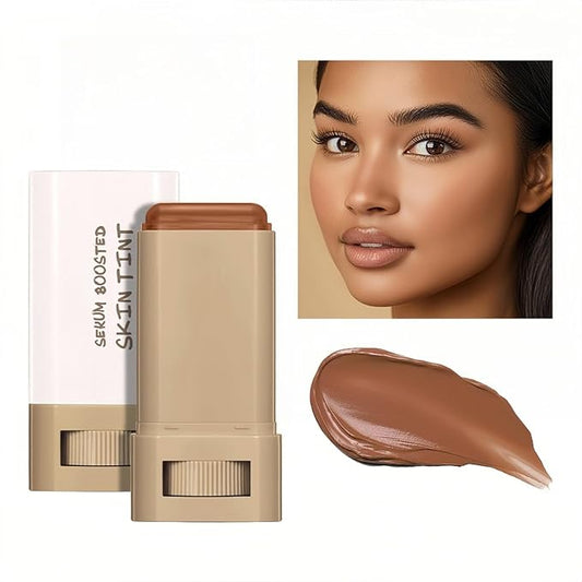 6 Colors Foundation Stick Serum Boosted Skin Concealer, Moisturizing Serum Lightweight Contour Foundation Face Stick for Women (03)