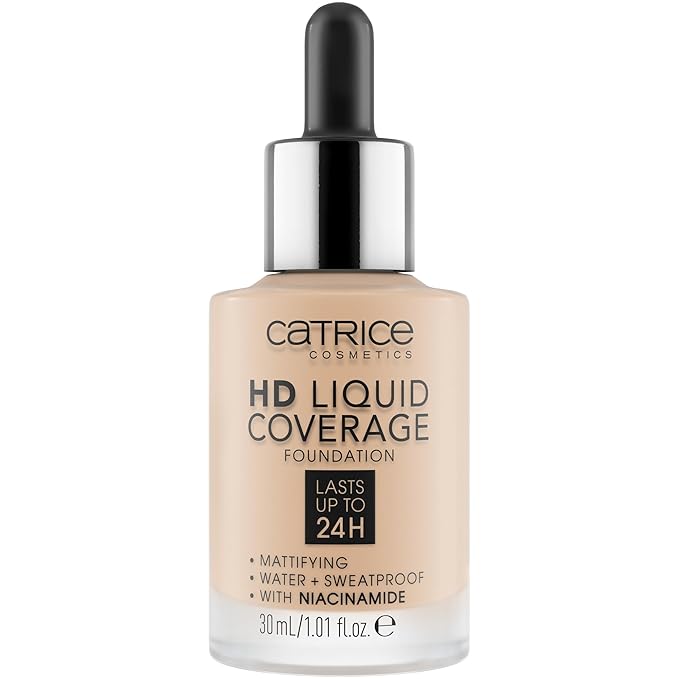Catrice | HD Liquid Coverage Foundation | High & Natural Coverage | Vegan & Cruelty Free (010 | Light Beige)