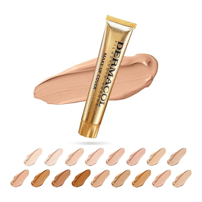 Dermacol - Full Coverage Foundation, Liquid Makeup Matte Foundation with SPF 30, Waterproof Foundation for Oily Skin, Acne, & Under Eye Bags, Long-Lasting Makeup Products, 30g, Shade 210