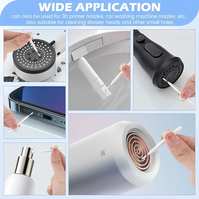 Shower Head Cleaning Brush for Small Hole, 40Pcs Multisize Shower Head Cleaner Picks, Anti Clogging Showerhead Cleaner Brushes for Nozzle Pore Gaps Keyboard