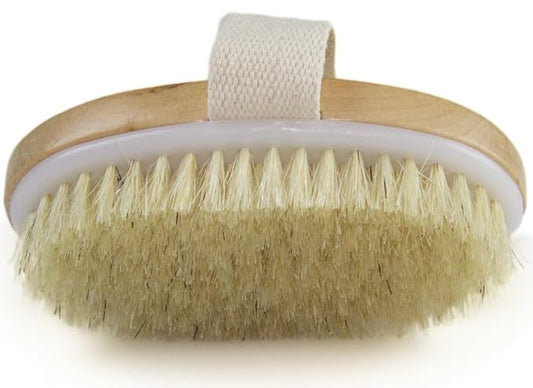 Boolavard Dry Skin Body Brush - Improves Skin's Health And Beauty - Natural Bristle - Remove Dead Skin And Toxins, Cellulite Treatment, Improves Lymphatic Functions, Exfoliates, Stimulates Blood