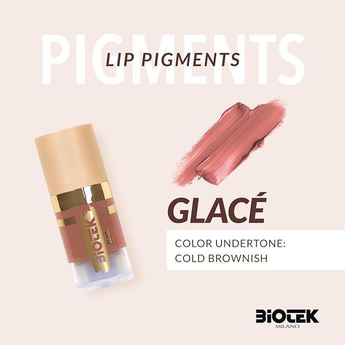 Biotek Lip Pigment for Permanent Makeup - Brownish Color for Lip - Made in Italy - Glace 0,24 fl.oz.