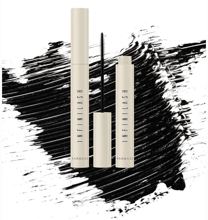 FARMASi Mascara Infinilash, Ultra Black Finish, Weightless length, Twin-Vortex Design Brush 0.33 Fl Oz