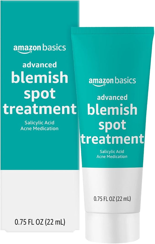 Amazon Basics Advanced Blemish Spot Treatment with 2% Salicylic Acid Acne Medication, 0.75 Fluid Ounces, 1-Pack