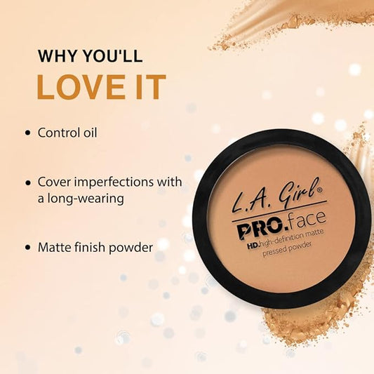 L.A. Girl PRO.Face Matte Pressed Powder, Warm Honey GPP607