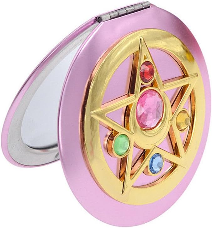 Shopular Moonlight Memory Series Crystal Star Mirror Case Cosmetic Make up Mirror Gift