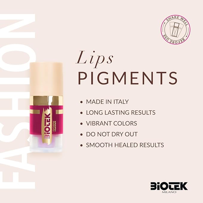 Biotek Lip Pigment for Permanent Makeup - Black Cherry Color for Lip - Made in Italy - Fashion 0,24 fl.oz.