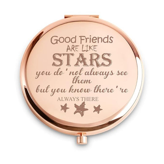 Friendship Gifts for Women Girls, Personalized Compact Mirror, Mothers Day Birthday for Gifts for Female Friends Bestie Bestfriend, 2025 Graduation Gifts for Her Middle High School College