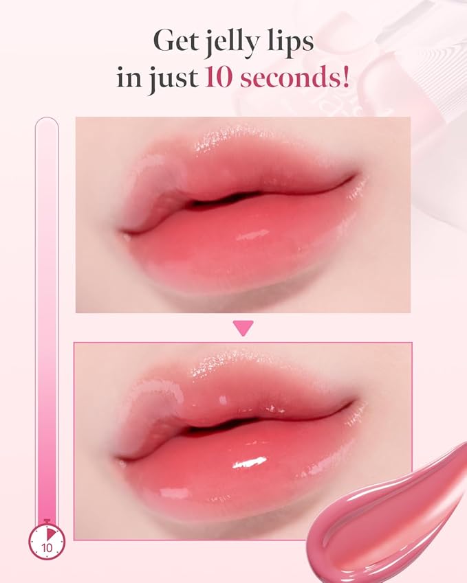 CORLAHAZE Glow Lock Jelly Tint 109 Heavy 4g, Hydrating Jelly Glow Lip Stain, High-Shine, Long-Lasting Color Moisturizing Lip Enhancer with Rosehip Oil, Collectible Lock-Shaped Design, Korean Makeup