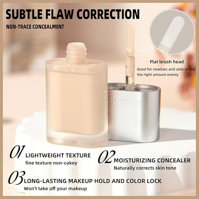 AKARY Moisturizing Precision Concealer, Lightweight & Breathable Cover-up Cream Moist Concealer, Cover Dark Circles Multi-Use Camouflage Cream, Creamy Texture Full Coverage Conceals(03#Greener)