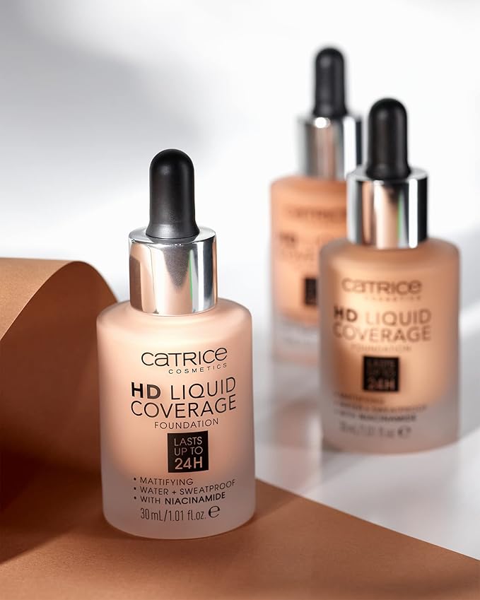 Catrice | HD Liquid Coverage Foundation | Flawless, High Coverage | Vegan & Cruelty Free (042 | Sandy Rose)
