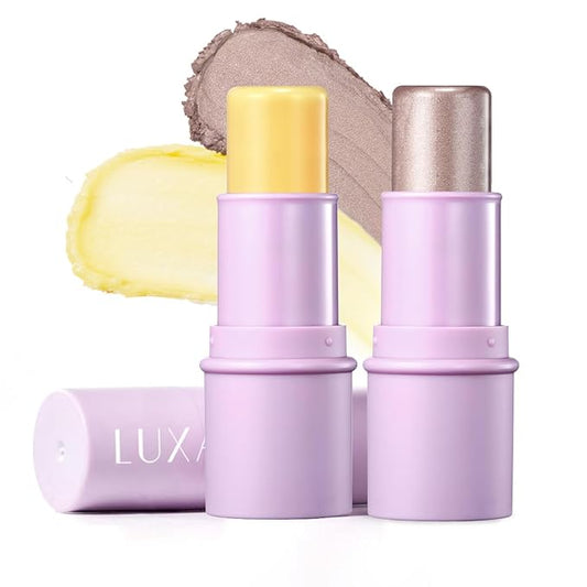 2Pcs Highlighter Moisturizer Makeup Sticks, Iluminator Face Stick