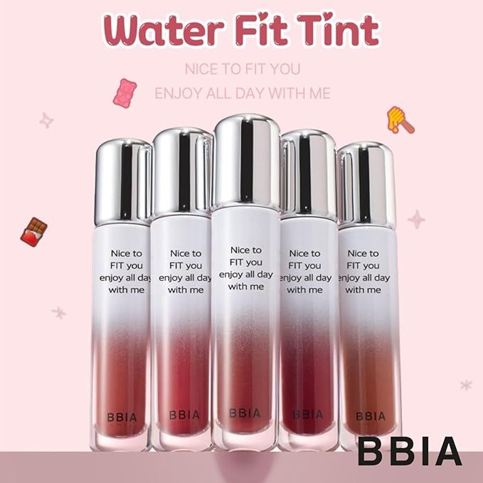 BBIA Water Fit Tint - Extreme Persistence Long-Lasting Watery Glow Fixing Tint Lightweight High Pigment Clear Colors Non-Smudging Glowy Finish Korean Daily Lip Makeup (05 LATTE IS BACK, Pack of 1)