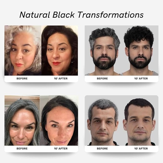 POLAR HAIR CARE Polar Haircare - Hair Dye Shampoo for Gray Hair for Women & Men (Jet Black) Natural Hair Dye Kit - Semi Permanent Hair Dye Shampoo - Vegan Hair Dye USA 6.76 Fl Oz