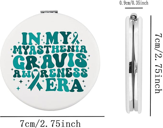 BEKECH Myasthenia Gravis Awareness Gifts in My Myasthenia Gravis Awareness Era Compact Mirror MG Warrior Gifts