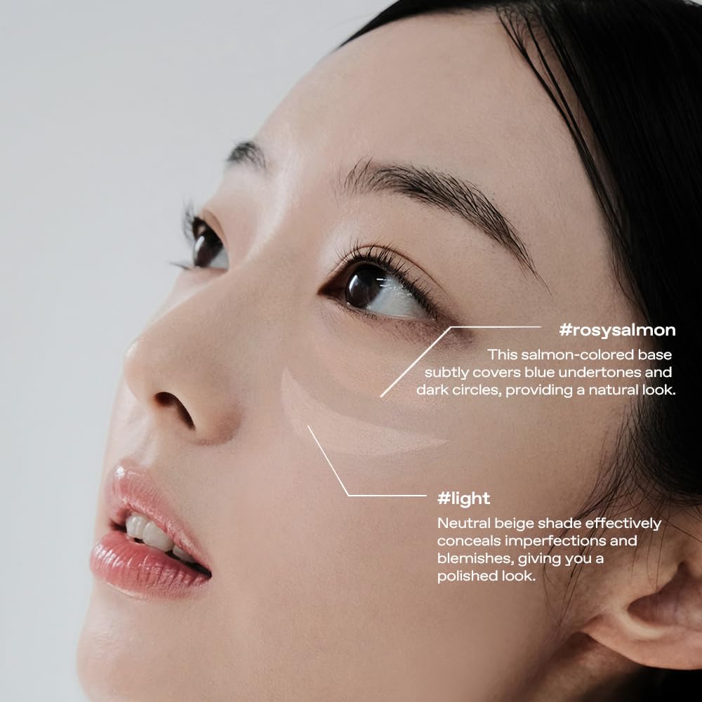 glow not dry concealer #light #rosysalmon : vegan-free, hypoallergenic, premium dual-ended concealer, expertly crafted to flawlessly cover blemishes and dark circles, 0.4 Oz, Beige