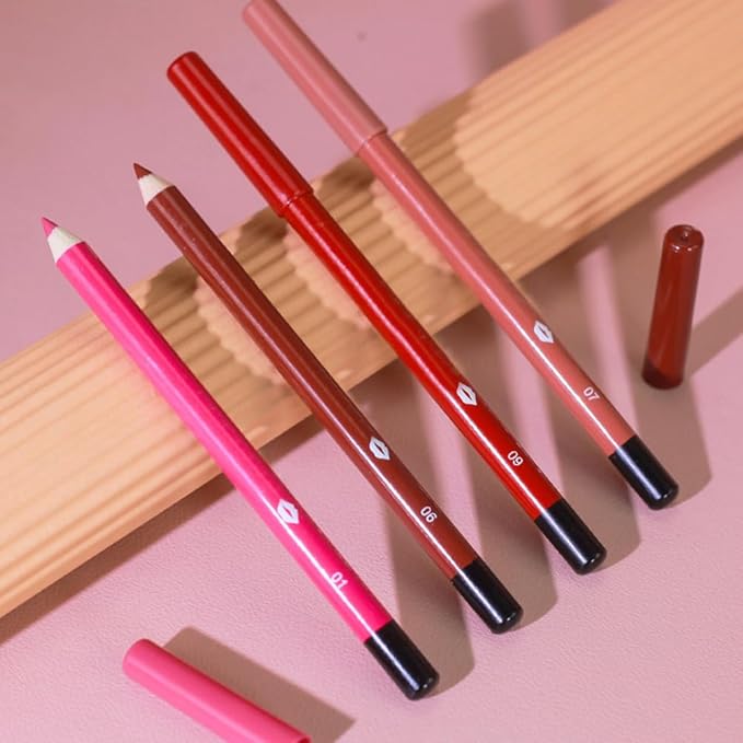 12Pcs Lip Liner Pencil Set - Matte Lip Combo for Women, Waterproof & Smudgeproof, Precise Lip Shaping & Sculpting, Includes Sharpener, Assorted Colors Set C