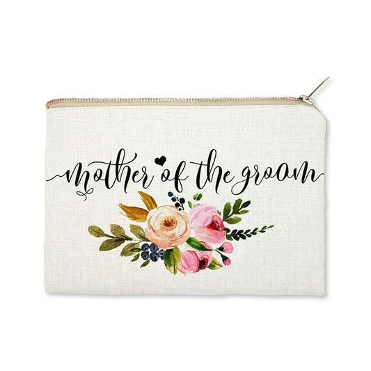 Mother of the Groom Cosmetic Bag, Mother of the Groom, Wedding Party Gift, Bridal Gift, Mother Gift, Groom's Mother, Makeup Bag, Wedding Makeup Bag, Bag