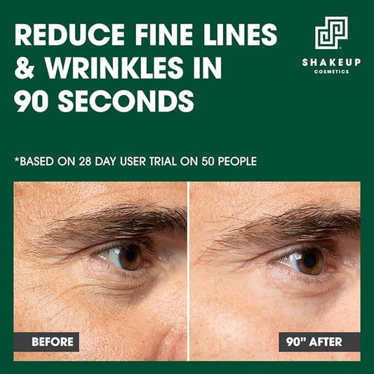 Shakeup Cosmetics Mens Eye Cream, Lifting & Firming Formula, Helps Reduce Fine Lines and Crow's Feet, Hydrating with Peptides & Caffeine, 15ml. Aka. AGE DEF-EYE