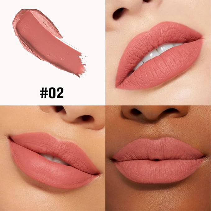 6-Color Velvet Matte Lipstick Balm-in-Pencil for Lips Makeup, Ultra Hydrating, Long-Lasting High lmpact Color Soft Finish, Waterproof Moisturized Lips