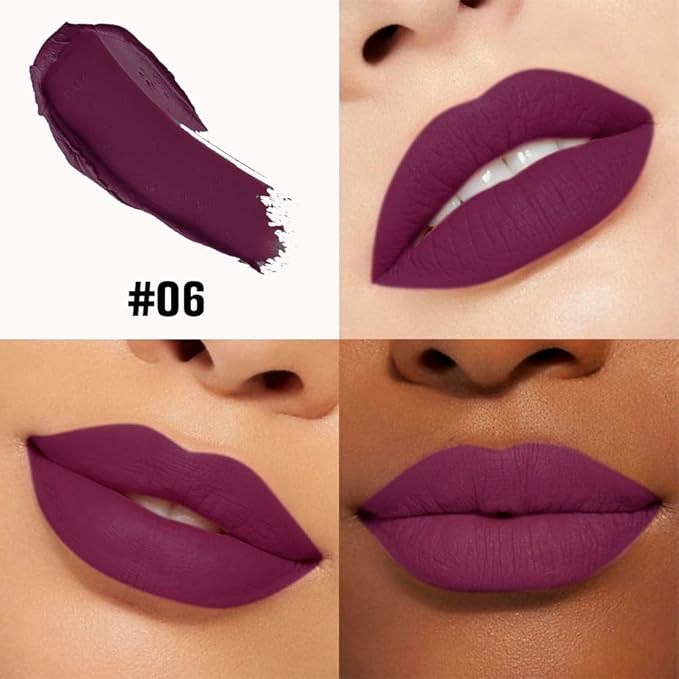 6-Color Velvet Matte Lipstick Balm-in-Pencil for Lips Makeup, Ultra Hydrating, Long-Lasting High lmpact Color Soft Finish, Waterproof Moisturized Lips