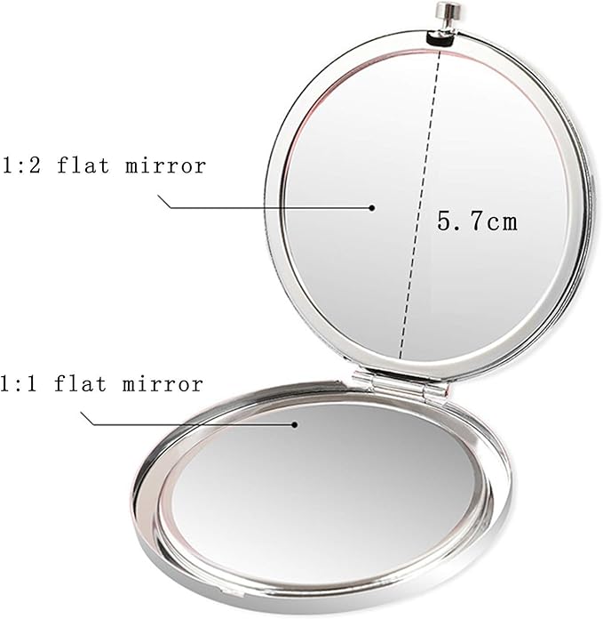 2011 Inspiration 12th Birthday Gift for Girl Daughter Stainless Steel Rose Gold Compact Pocket Travel Makeup Mirror You are Braver Than You Believe 12 Birthday Present