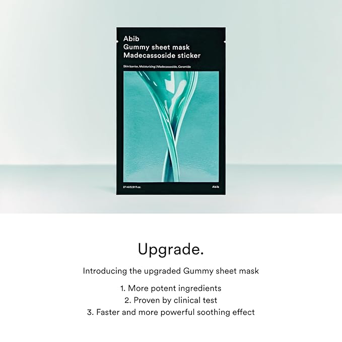 Abib Gummy Sheet Mask 10 Sheets Madecassoside (Strengthening)