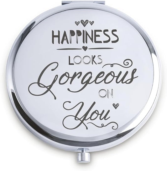 Personalized Gifts for Women Girls, Inspirational Compact Mirrors, 2025 Graduation Gifts for Her, Unique Mothers Day Birthday Gifts for Mom Sister Wife Daughter Niece, Friendship Gifts for Friends