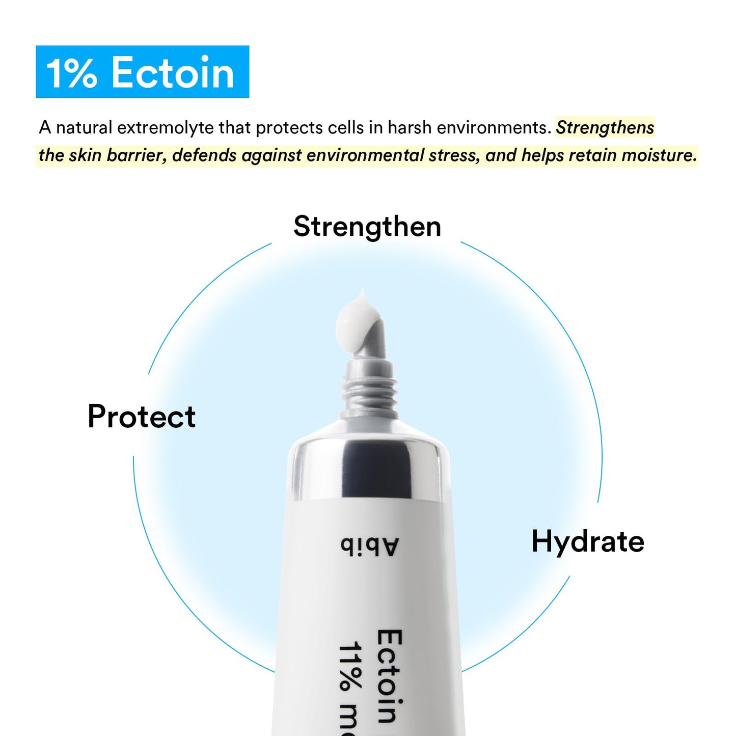 Abib Ectoin Panthenol 11% Moisturizer Barrier Tube 1.69 fl. oz. 50 mL I Skin Hydrating Face Cream