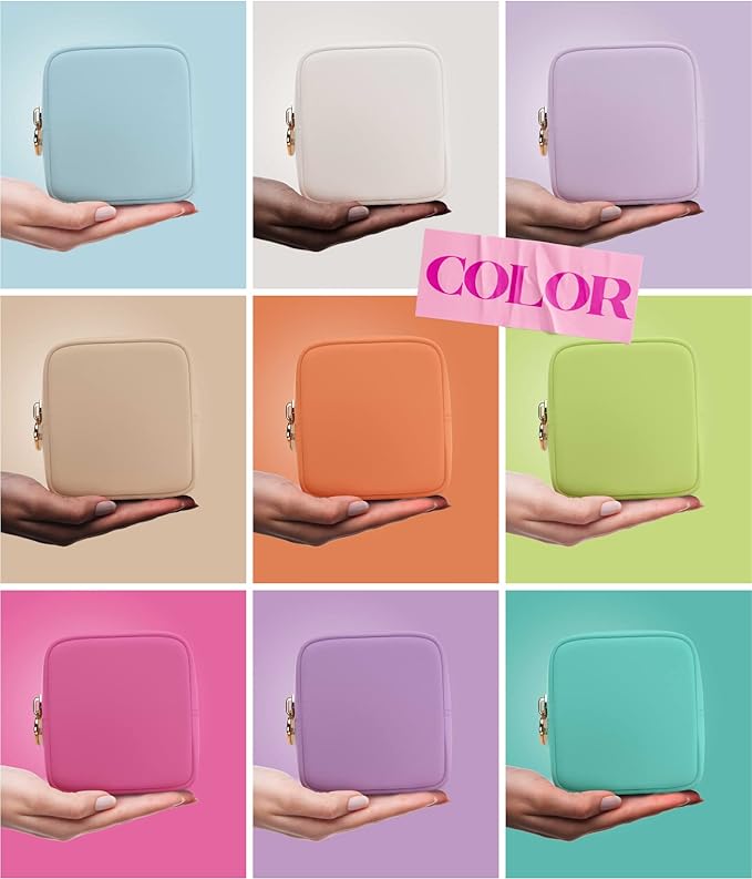 BE MINE Valentine Makeup Bag Travel Cosmetics Pouch and Toiletry Bag, Nylon Zipper Pouch Purse, Cute Make Up Organizer Storage Tote for Women Girls, Travel Skincare Case, Small Makeup Bags, Ruby Red