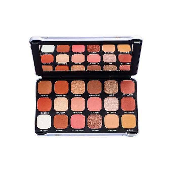 Makeup Revolution Forever Flawless Decadent, Eyeshadow Palette, Create Long-Lasting Eye Makeup Looks, Vegan & Cruelty-Free, 20g