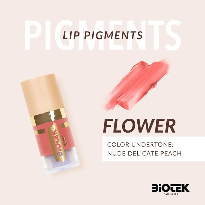 Biotek Lip Pigment for Permanent Makeup - Pink Peach Color for Lip - Made in Italy - Flower 0,24 fl.oz.