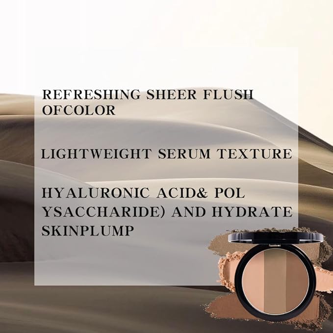 Matte Shimmer Highlight Bronzer Powder Palette with Mirror for Face Cheek Contour Brightening,Buildable Coverage Natural Makeup,Ultra Sculpt Nose Shadow (Matte beige brown coffee)