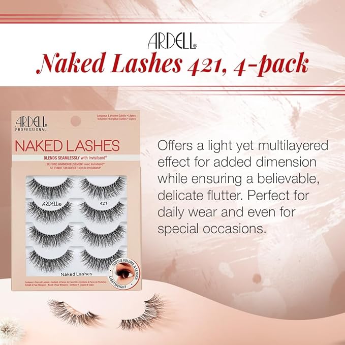Ardell Strip Lashes Naked Lashes #421, 4 Pairs x 2-Pack