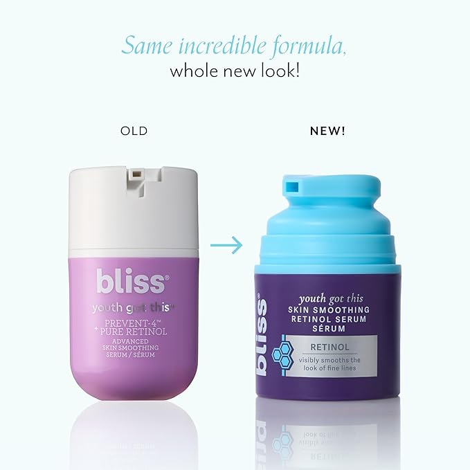 Bliss Youth Got This Retinol Serum | Advanced Anti-Aging Formula | Reduces Fine Lines & Wrinkles | Dermatologist-Tested | Clinically Proven Results | Fragrance-Free & Vegan | 0.67 Fl Oz |