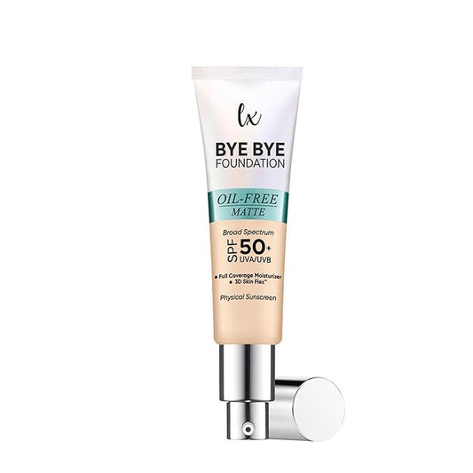 Lx Blend Bye Bye Foundation Oil Free Matte Coverage Moisturizer With SPF 50 (LIGHT) 1 FL OZ