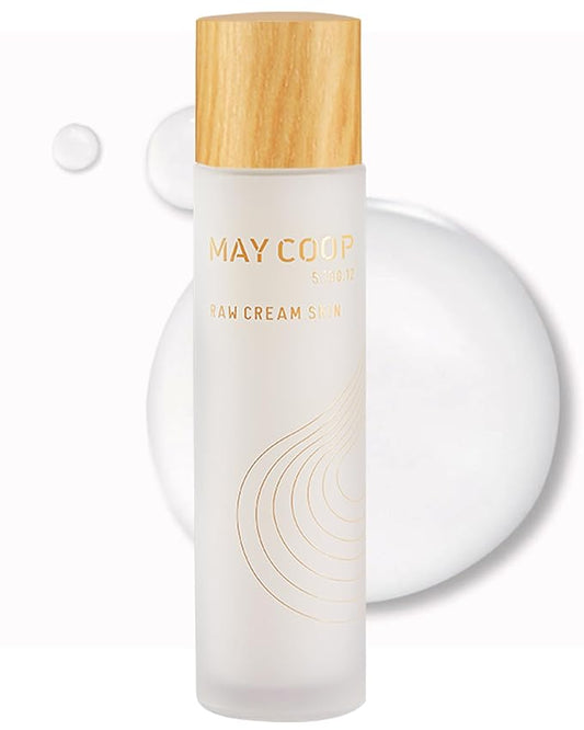 MAY COOP Raw Cream Skin Face Toner – 2-in-1 Toner & Moisturizer with 85% Maple Sap for Deep Hydration, Softening & Nourishing - Korean Skincare, Vegan Clean Beauty, 3.71 fl.oz.