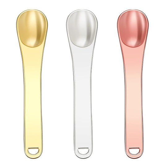Sibba Facial Massage Spatula Sticks Mini Skincare Tiny Spoons Face Eye Cream Lotion Makeup Applicator Tools Brush Set Skin Care Beauty Cosmetic Tool (3 PCS Multi-colored)
