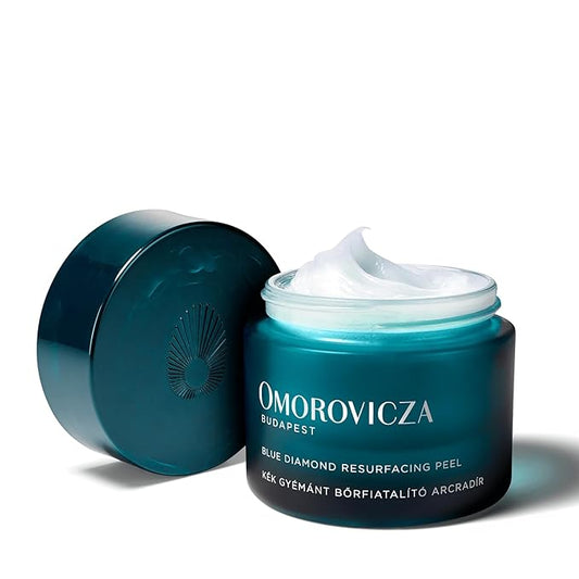 Omorovicza Blue Diamond Resurfacing Peel (1.7 oz), Gentle Exfoliating PHA Peel with Blue Diamond Complex, Lactobionic Acid & Silicium to Brighten & Smooth Sensitive Skin