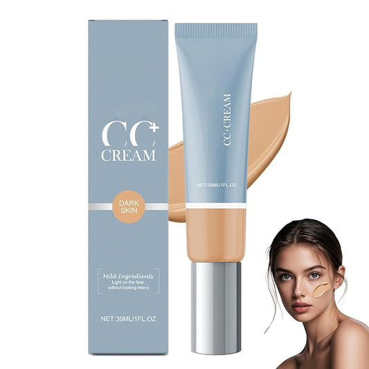 Cc Cream for Older Women, Cc Cream Liquid Foundation, Moisturizing, Non-sticky, 1.8 fl oz/30ml (Natural color, S)