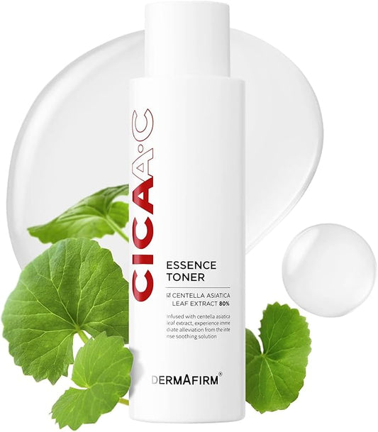 DERMAFIRM CICA AC Essence Toner 5.07 fl oz- Exfoliating with AHA BHA & Salicylic Acid, Centella Asiatica Soothing for Sensitive, Oily & Dry Skin, Korean Toner for Acne