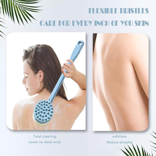 WOBEVE Shower Brush, Back Brush Long Handle for Shower Body Exfoliator for Wet or Dry Brushing