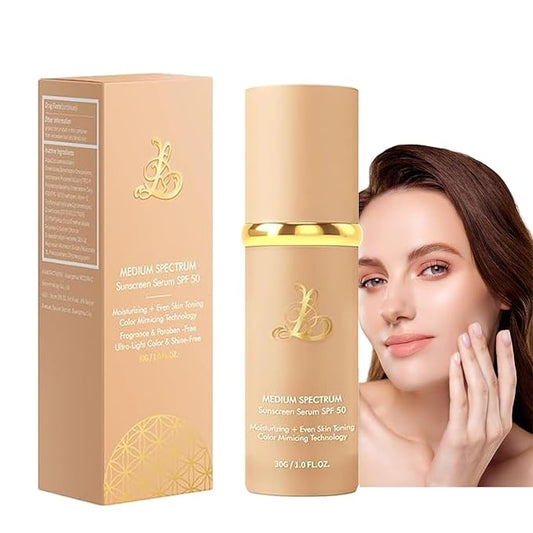 4 in 1 Liquid Foundation - Medium Spectrum with SPF 50+, Long-Lasting & Waterproof, Non-Fading, Non-Sticky, Moisturizing & Concealing (1pc)
