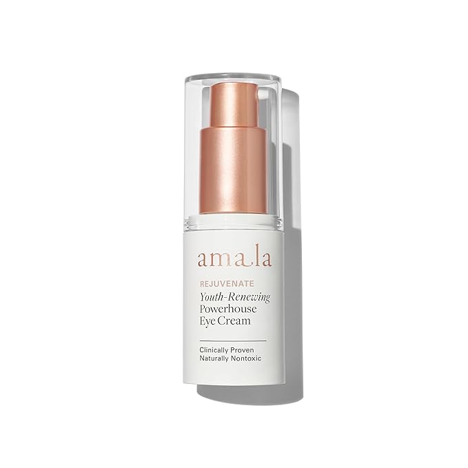 Amala Youth-Renewing Powerhouse Eye Cream - Anti-Aging Cream that Targets Dark Circles, Puffiness and Under Eye Bags with French Pine Extract, Moth Bean Retinol-Alternative and Cupuacu Butter (15ml)