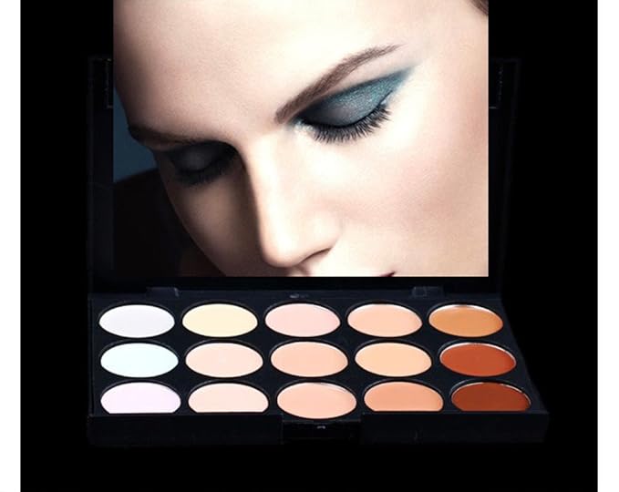 15 Color Cream Concealer Camouflage Makeup Palette Contouring Kit #1 - Perfect for Professional and Daily Use