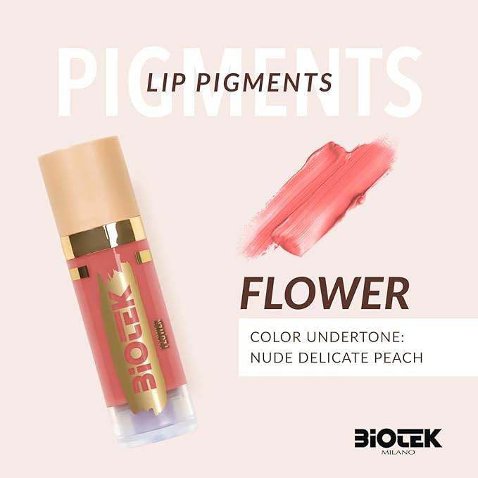 Biotek Lip Pigment for Permanent Makeup - Pink Peach Color for Lip - Made in Italy - Flower 0,61 fl.oz.